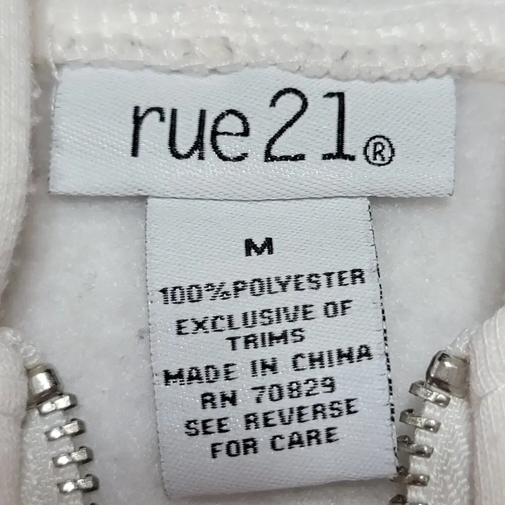 Rue 21 Unisex Hooded Full Zip Jacket 